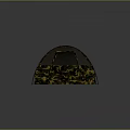 Camo Dome Tent With Blue Sleeping Mat And Weatherproof Fabric Design