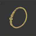 Green Circular Sculptured Bracelet With Intricate Carved Patterns Design 3d model