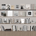 Modern books, books, magazines, ornaments 3d model