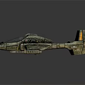 Sci Fi Spacecraft With Metallic Design Cockpit And Cosmic Exploration Wings
