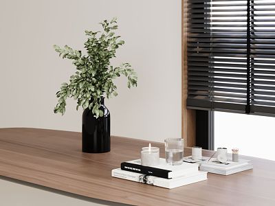 Vase Plant Desktop Ornaments Combination 3d model