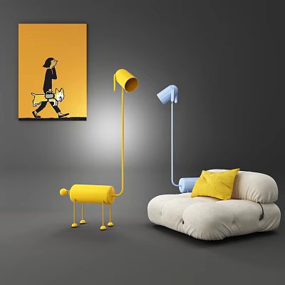 Modern dog lamp 3d model Modern dog lamp 3d model