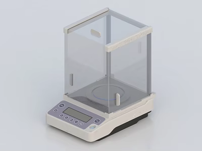 Commercial Electronic Balance With Transparent Windshield Digital Display And Control Panel 3d model