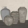 Quiet pottery jars make old jars 3d model