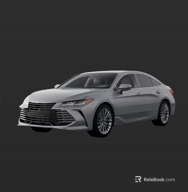 Modern Silver Sedan With Sleek Body Lines Front Grille And Alloy Wheels 3d model 