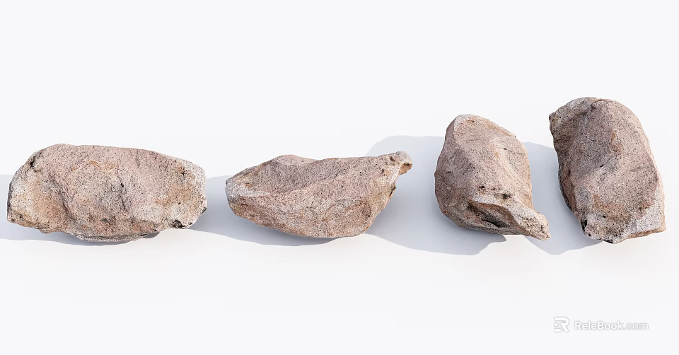 Natural Stone And Wood Decorative Elements For Interior Design Projects 3d model