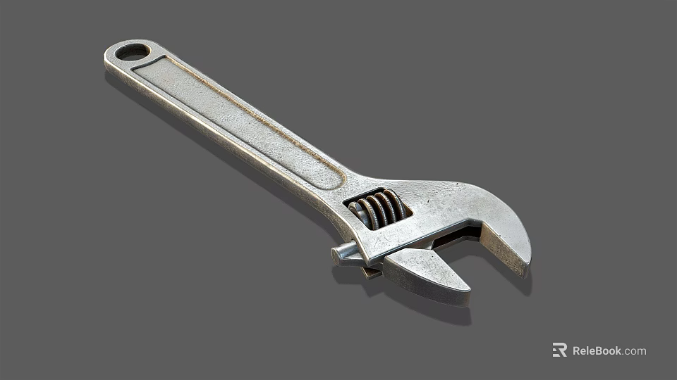 Adjustable Wrench Professional Hardware Tool With Durable Metal Construction And Precision Grip 3d model 