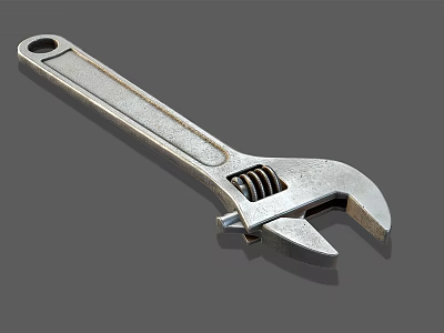 Adjustable Wrench Professional Hardware Tool With Durable Metal Construction And Precision Grip 3d model
