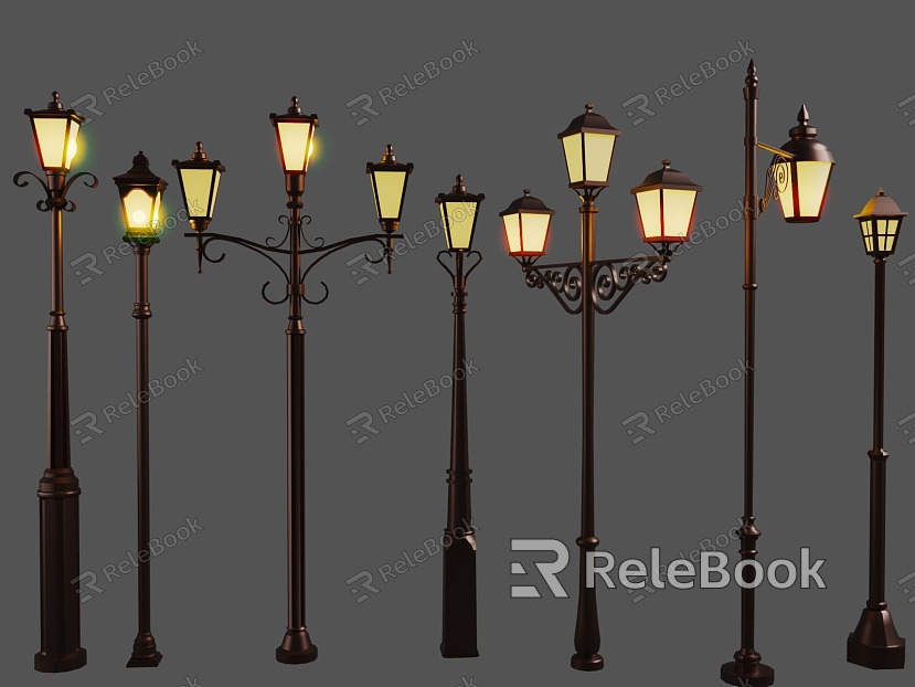 European style wall lamp street lamp combination street lamp street lamp garden lamp lawn lamp outdoor lamp model