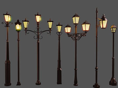 European style wall lamp street lamp combination street lamp street lamp garden lamp lawn lamp outdoor lamp model