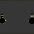 Two Green Tubular Military Weapons With Metal Components And Smooth Surface