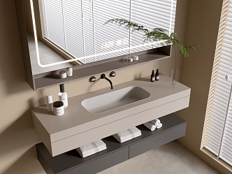 Modern Bathroom Cabinet Bathroom Basin Bathroom Ornaments 3d model