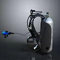 Scuba Diving Equipment With Tank Regulator Mask And Harness