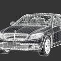 Mercedes-Benz C- Class 2010 MercedesBenz has few simple mold surfaces 3d model