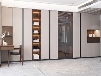 Light Luxury Wardrobe 3d model