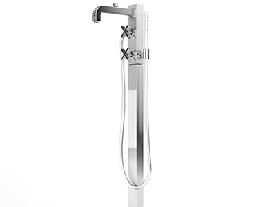 Modern Stainless Steel Faucet With Sleek Design And Chrome Finish For Sink 3d model