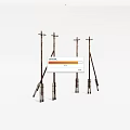 Heavy Duty Industrial Metal Support Poles With Reinforced Base Structures For Industrial Use