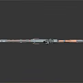 Modern Tactical Rifle Featuring Scope Wooden Grip Metallic Barrel And Detailed Craftsmanship