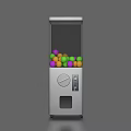 Colorful Balls Filled Silver Claw Machine With Transparent Window And Coin Slot