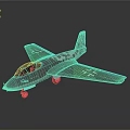 Space Aviation Model Aircraft With Green Purple Camouflage And Cross Symbols Design