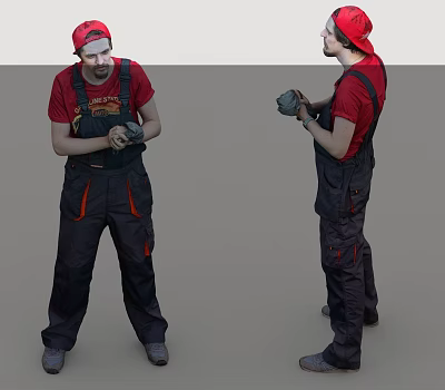 Repairman Repairman Passerby Man 3d model