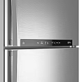 Modern Stainless Steel Refrigerator Freezer With Digital Control Panel And Sleek Design
