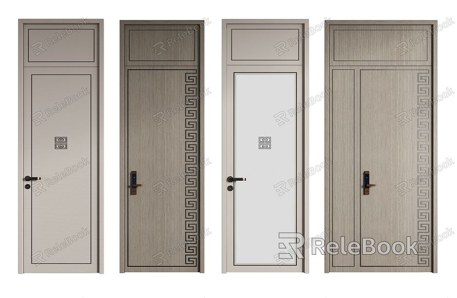 New Chinese Style Flat Door model