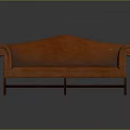 Orange Leather Sofa With Rolled Arms And Wooden Legs Classic Design