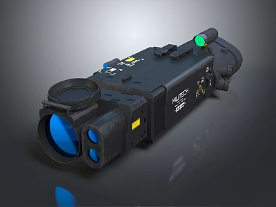 Professional Commercial Optical Equipment With Blue Lens And Green Indicator Light 3d model