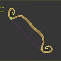 Handcrafted Wooden Bow With Spiral Decorative Ends And Curved Shape Design