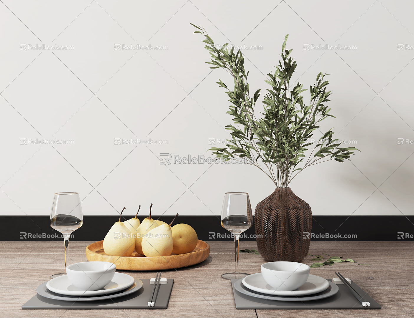 Modern Tableware 3d model