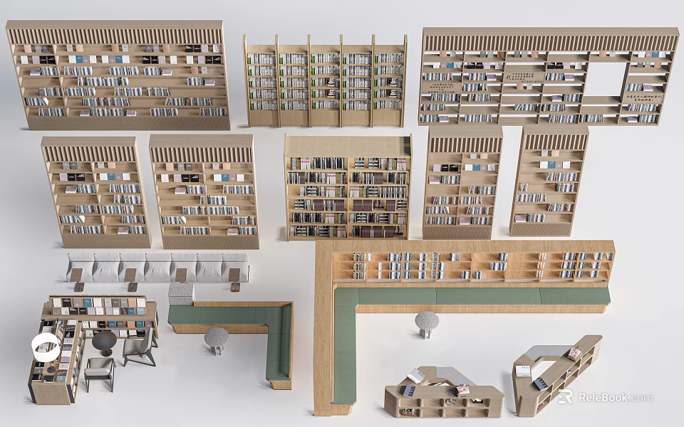 Versatile Multi Tier Display Shelves With Various Designs For Commercial Retail Storage Solutions 3d model