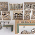 Versatile Multi Tier Display Shelves With Various Designs For Commercial Retail Storage Solutions 3d model