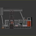 Industrial Oil Pump Jack Equipment With Metal Structure And Protective Fence