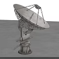 Advanced Military Weapon Radar With Large Dish Antenna And Metal Support Frame
