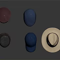 Assorted Stylish Hats For Everyday Use Including Caps And Straw Designs
