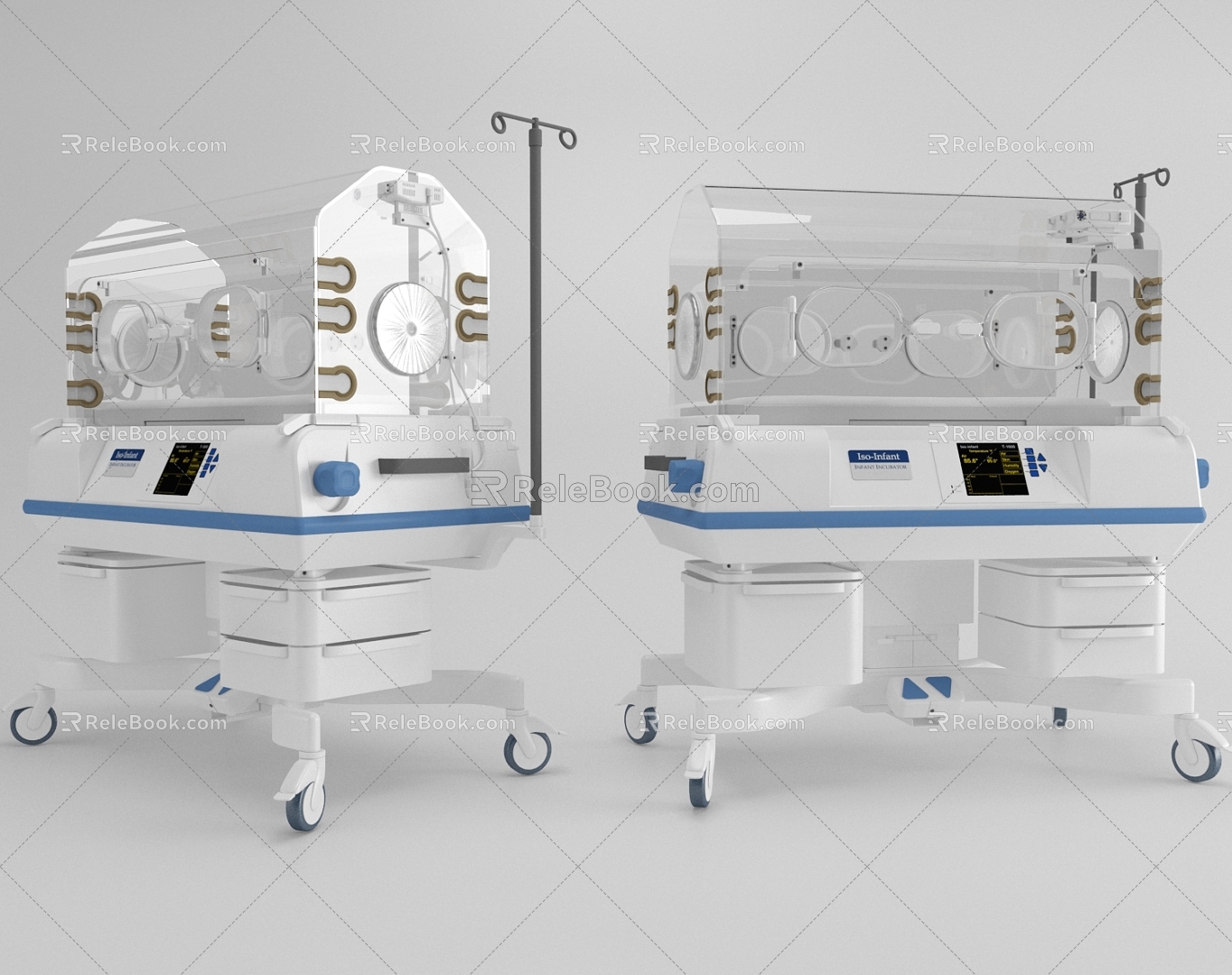 Modern newborn incubator 3d model