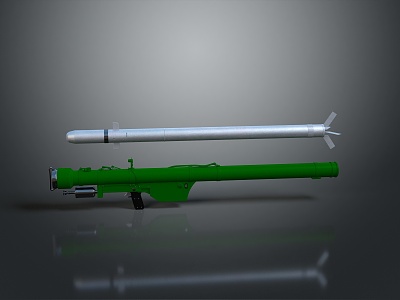 Rocket rocket launcher to air weapon to air missile shoulder missile shoulder rocket 3d model