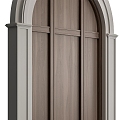 European-style arched door shape 3d model