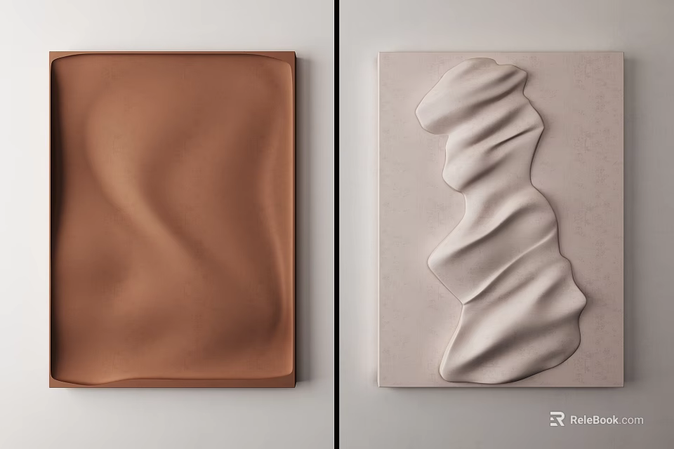 Artistic Textured Wall Decor Pieces For Home 3d model