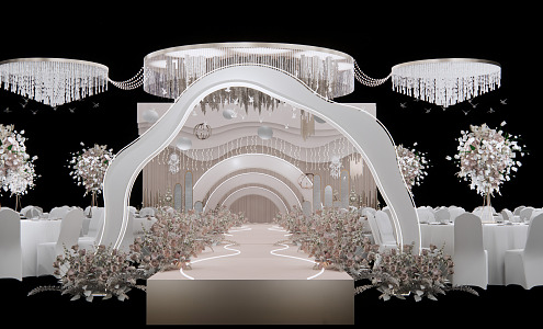 Modern Wedding Scene Wedding 3d model