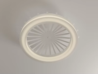 Modern White Round Ceiling Light with Radial Pattern and LED Lighting for Contemporary Home Interiors 3d model