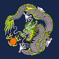 Chinese Ancient Dragon Pattern Rui Beast Auspicious Dragon Dragon Texture Dragon Totem Fire Dragon Pattern Chen Dragon Paper-cut New Year of the Dragon Kirin 23 3d model