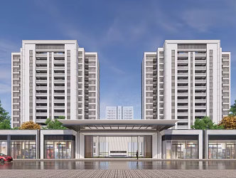Modern Entrance Simple Entrance Gate Street Commercial 3d model