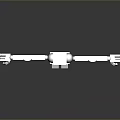 Game and Movie Character 3D Rendered White Robot with Extended Arms and Mechanical Joints