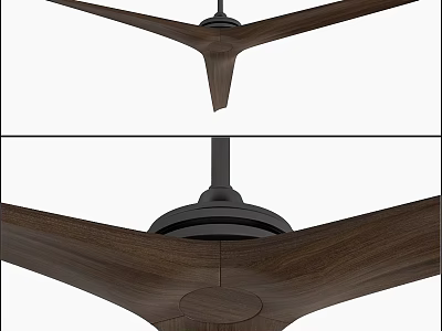 Vintage Solid Wood Ceiling Fan Living Room Dining Room Minimalist American High-end Non-light Household Villa Top Electric Fan 3d model