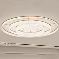 Modern Round Multi layer Crystal LED Ceiling Light For Living Room Interior 3d model