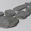 Natural Gray Stone Stepping Stones For Garden Path Walkway Design Ideas