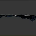 3D Natural Landscape Model With Blue Lakes And White Mountain Terrain