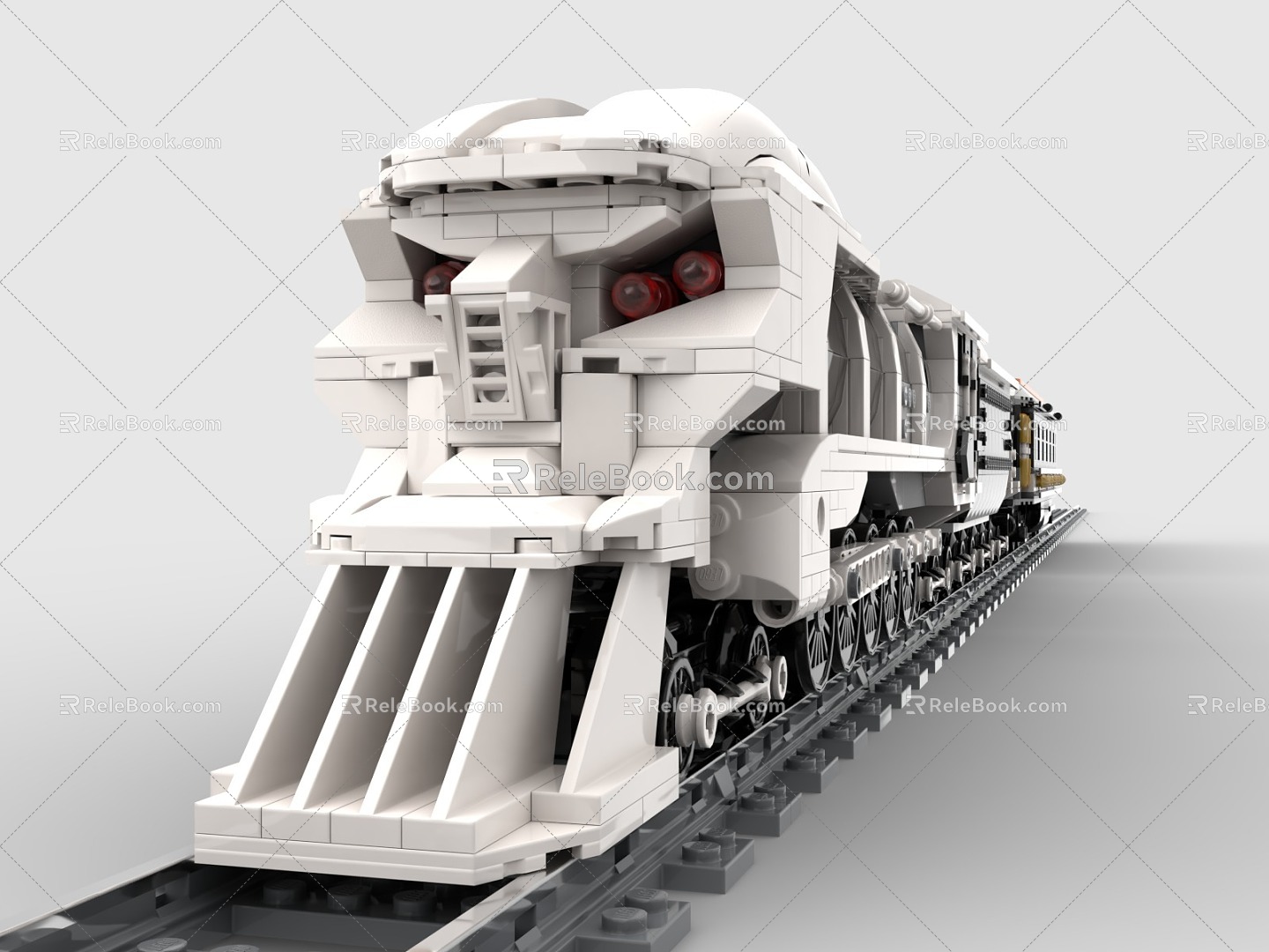 LEGO toy train light rail subway high-speed rail EMU urban rail train rail transit tram model